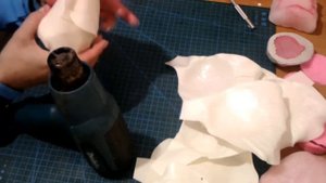 DIY  Роза из изолона диаметр 35 см на самодельный молд