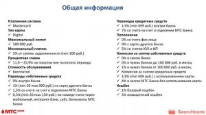 Видеообзор кредитной карты виртуальная карта MTS CASHBACK Digital МТС Банка