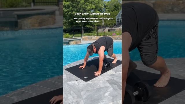 Trying out the Bear Crawl Dumbbell Drag for an intense core and upper body workout. ?️♂️?