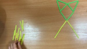 Конструирование из счётных палочек "Котик"