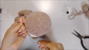 Установка стеклянных глаз на петле. Мастер-класс крючком Мишка Егорка пошаговый. Вязаная игрушка.