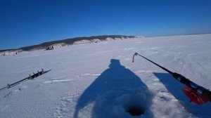 Рыбалка на судака. Март. Погода супер.