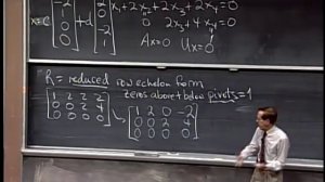 7. Solving Ax = 0： Pivot Variables, Special Solutions