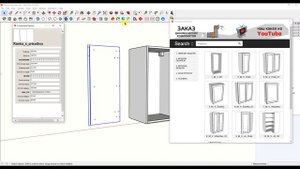 Присадка крепежа и фурнитуры в SketchUp / Плагин CraftReports для SketchUp / 3-D моделирование кухн