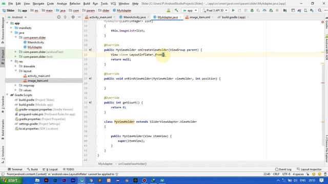 Android Image Slider in java with modification смотреть онлайн
