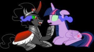 король Сомбра и Твайлайт Спаркл (девочка любимая)