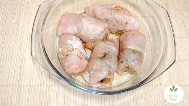 Самый вкусный рецепт сочных куриных рулетиков с грибами 110 ккал| Вкусно и Полезно | Полезное Меню смотреть онлайн