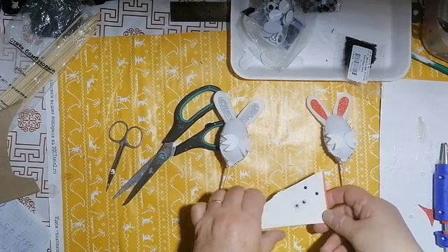 Пасхальный декор,Пасхальные топперы из пластиковых ложек и подложки смотреть онлайн