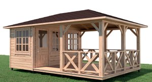 Проект беседки - "Летняя кухня" 6*4 метра