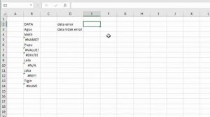 cara hitung jumlah error di excel