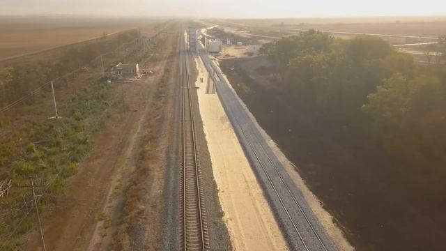 Досмотровый комплекс для грузовых поездов.