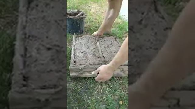 Лампачи из глины в бетономешалке.