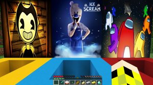 Выбери правильную яму портал БЕНДИ или МОРОЖЕНЩИК или ПРЕДАТЕЛЬ АМОНГ АС в майнкрафт