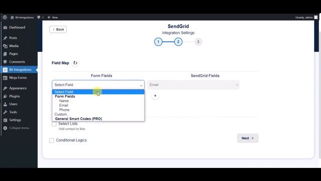 (Free) Integrating Ninja Forms with SendGrid | Step-by-Step Tutorial | Bit Integrations