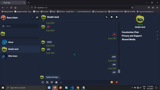 Real Time Chat App Node Express React MongoDB Socket.Io Show Typing Message notification Socket #23 смотреть онлайн