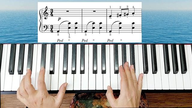 Вальс Григ Урок на ПИАНИНО для Начинающих Waltz Grieg Piano Lesson for Beginners