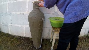 Ваза Амфора из Цемента 2-я Часть Div Cement