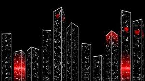 Эквалайзер 3D с сердцами. Рейтинг, топ, музыка. Бесплатный футаж. Анимация. Фон 4K.