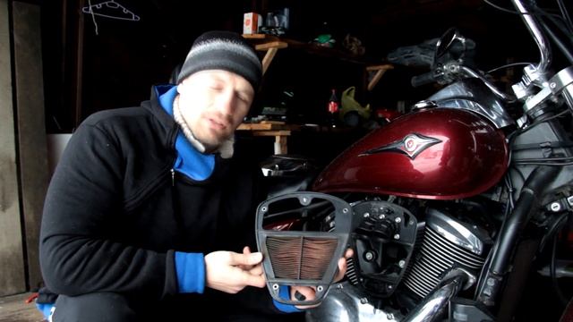 Kawasaki VN 900 Vulcan. Замена воздушного фильтра. смотреть онлайн