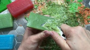 Кубики на крупных брусочках мыла/ ASMR SOAP CUBES