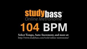 104 BPM Online Metronome (12 min) | StudyBass