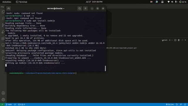Node JS deployment on Ubuntu Server (VPS) using PM2, NGINX & Git смотреть онлайн