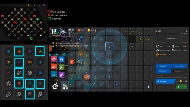 Infinitode 2 Level rumble : Quest tutorial (No lives lost & No abilities used)