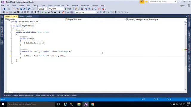 C# Tutorial - Digital Clock with 2 Lines of Code | FoxLearn смотреть онлайн