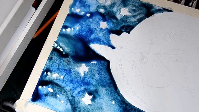 Акварель по-сырому. Рисуем единорога смотреть онлайн