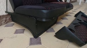 Диван с продуктовым ящиком за место одной сидушки, удобно и функционально для КамАЗ