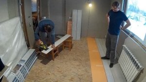 Ламинат и теплый пол в моем каркасном доме