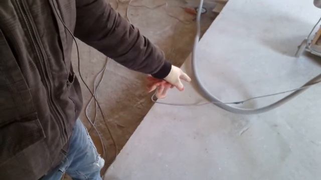 Закончили предварительную шлифовку бетона при помощи  Сплитстоун 122. Новосибирск.
