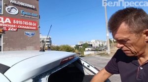 Последствия обстрела Белгорода на улице 5 Августа