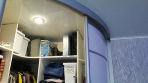 Радиусный угловой шкаф купе.