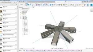 Конектор геодезического купола в Fusion 360
