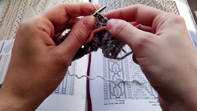 Перекрещивание двух скрещенных лицевых и одной изнаночной