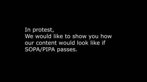 We stand against SOPA