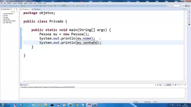Aula de Java 027 - private, modificador de acesso privado смотреть онлайн