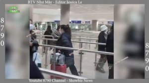 Xiao Zhan took to the catwalk right at the airport. He's like a supermodel commanding the runway