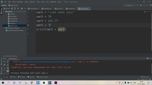 Variables and Type Casting | Python Tutorials for Beginners in English | Part-7 | #Python