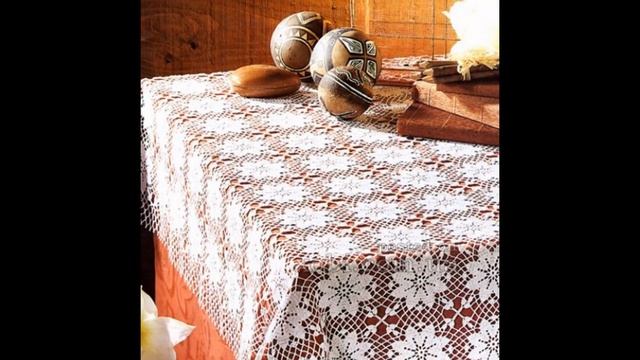 Вязаные скатерти крючком