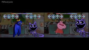 FNF Smiling Critters ALL PHASES vs Rainbow Friends Chapter 2 Sings Bacon Song - Friday Night Funkin