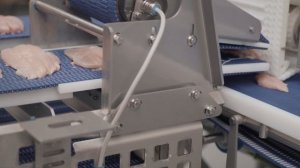 Машина MARELEC DAP для нарезки куриного филе на стрипсы и кубики для KFC