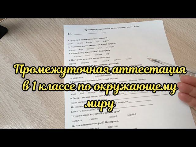 Промежуточная аттестация по окружающему миру в 1 классе смотреть онлайн