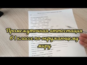 Промежуточная аттестация по окружающему миру в 1 классе