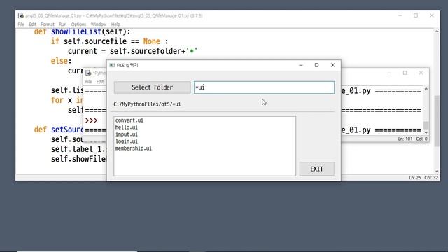[PYTHON-318] 파일선택기 - glob를 사용하여 파일목록 검색 | listWidget 초기화 смотреть онлайн