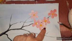 Уроки рисования для детей.
Ветка сакуры..