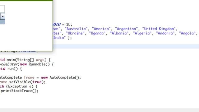 Auto Complition TextField Java смотреть онлайн