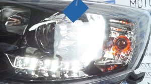 Тюнинг фары с линзой и ДХО на Лада Калина 2