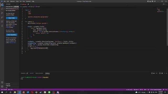 Golang - create simple Hello World using GraphQL [GQL] in local PART 1 смотреть онлайн